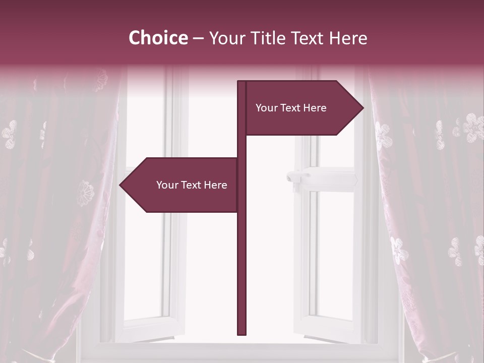 Window Inside Cloth PowerPoint Template