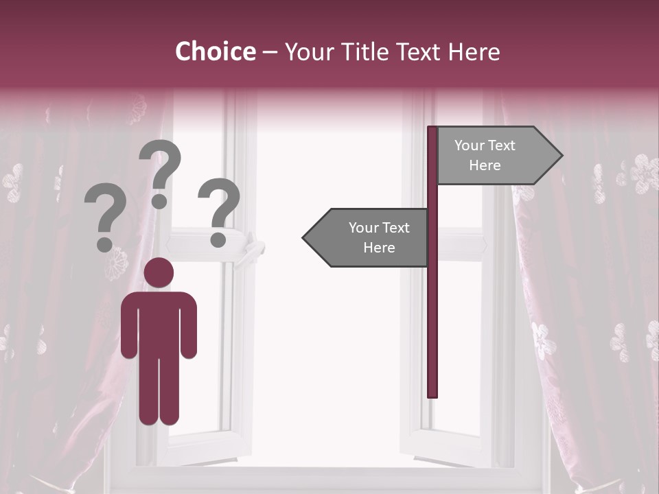 Window Inside Cloth PowerPoint Template