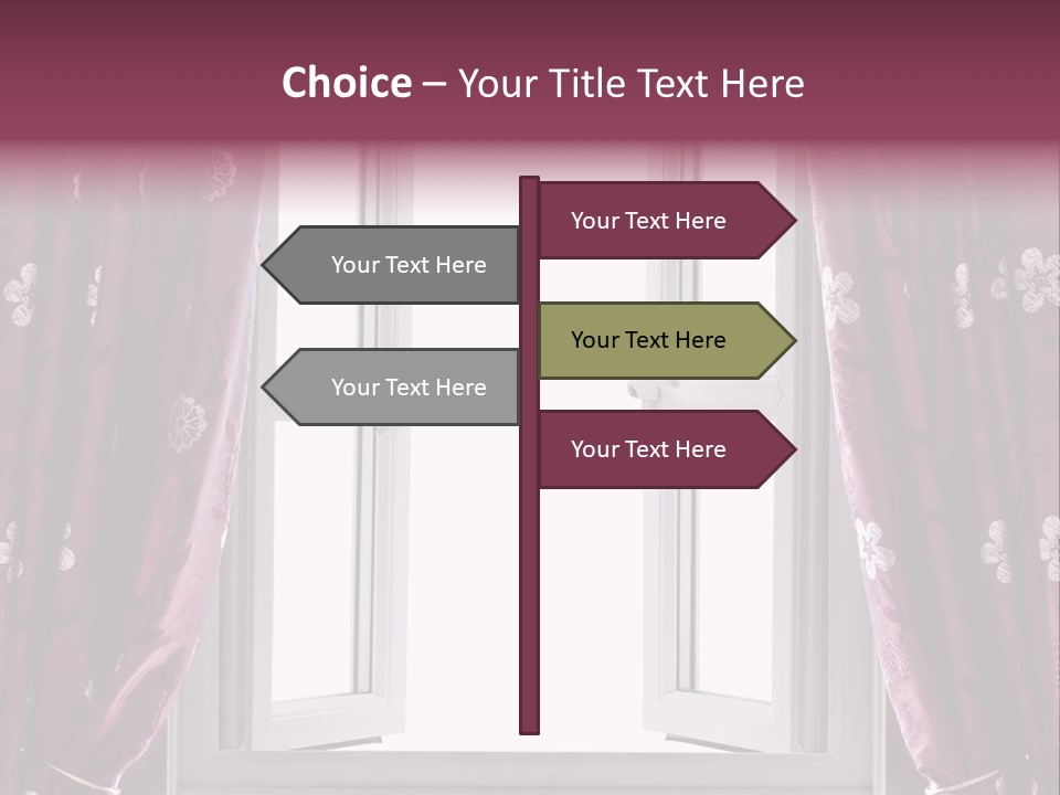 Window Inside Cloth PowerPoint Template