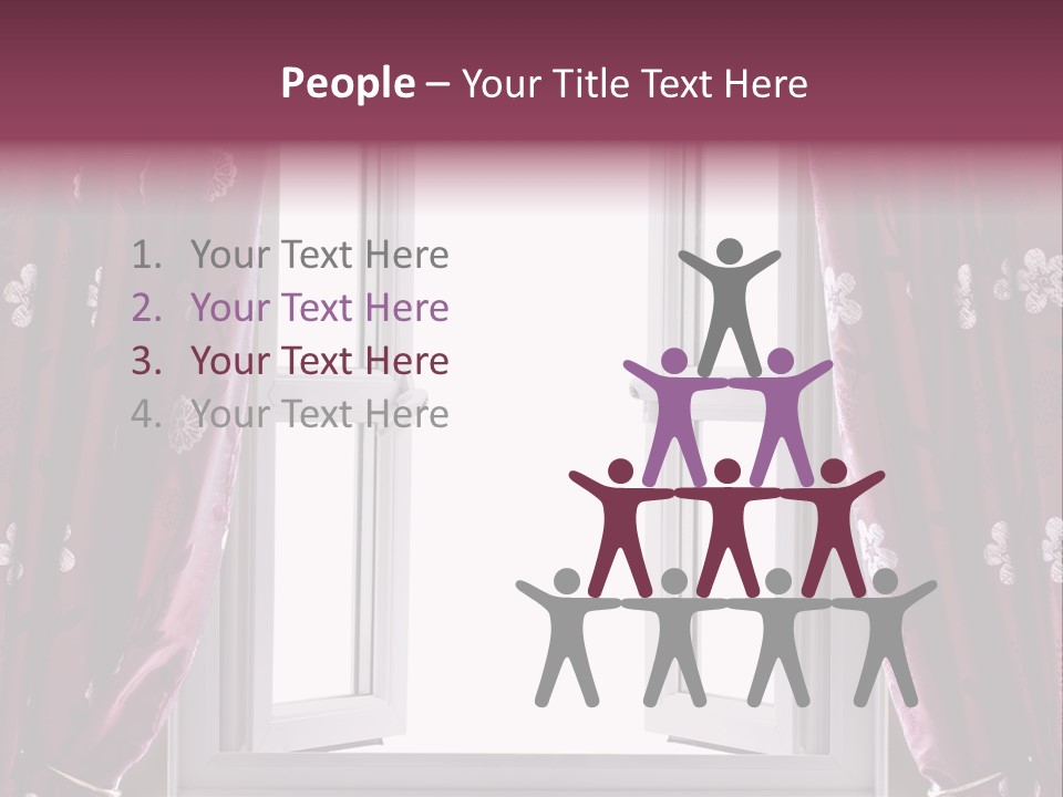 Window Inside Cloth PowerPoint Template