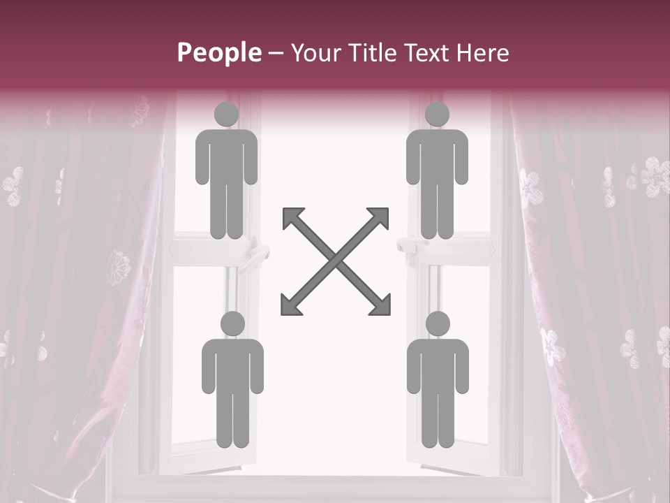 Window Inside Cloth PowerPoint Template