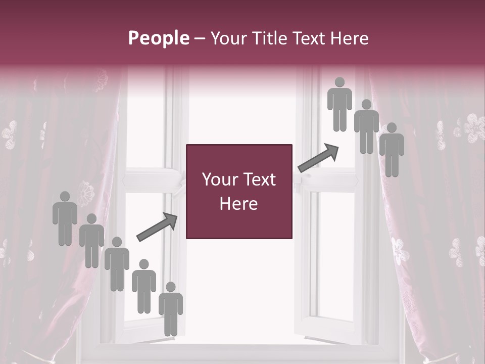 Window Inside Cloth PowerPoint Template
