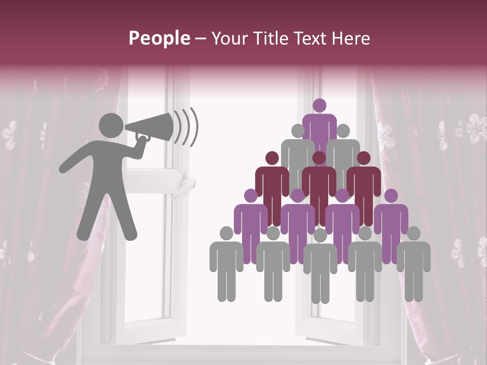 Window Inside Cloth PowerPoint Template