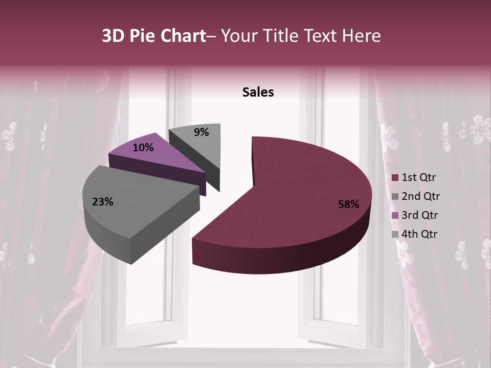 Window Inside Cloth PowerPoint Template