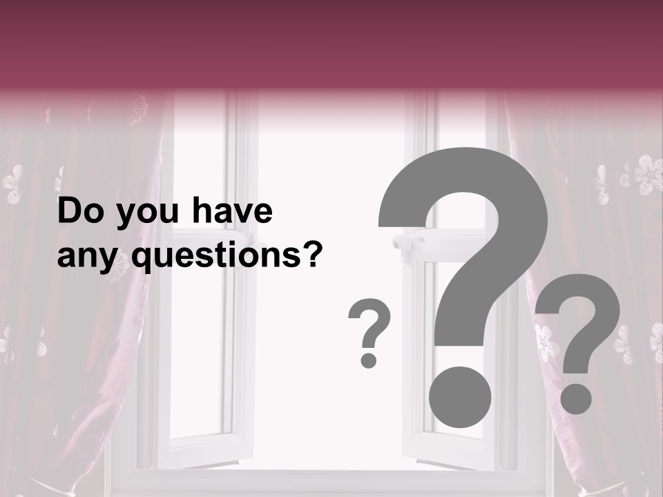 Window Inside Cloth PowerPoint Template