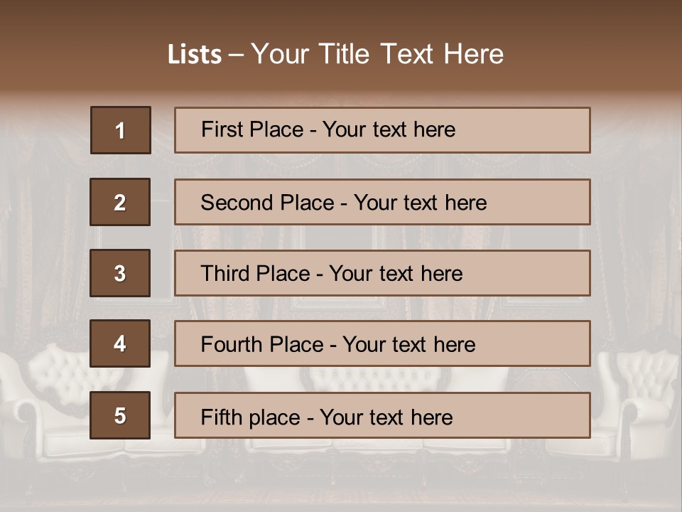 Royal Chair Decor PowerPoint Template