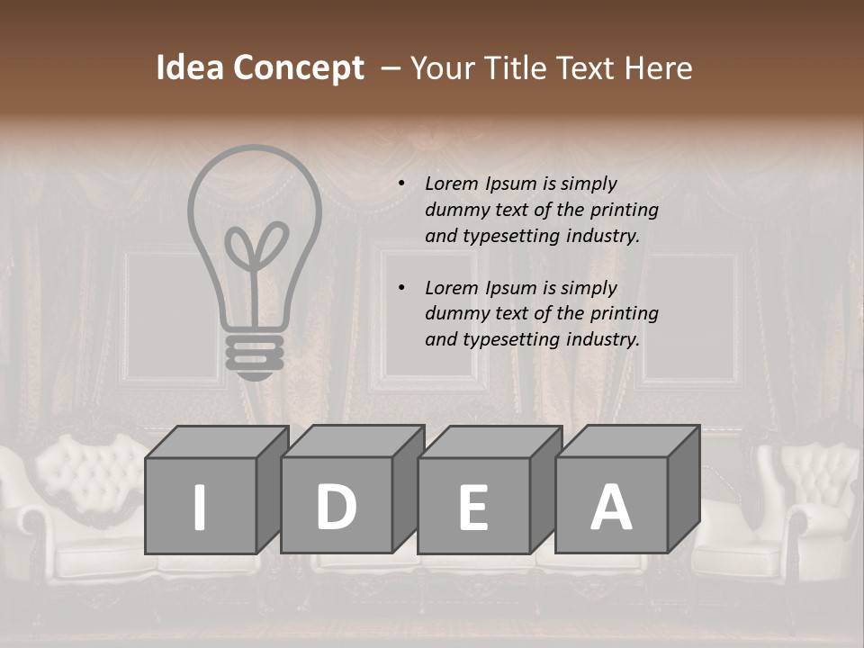 Royal Chair Decor PowerPoint Template