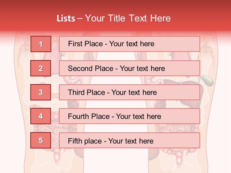 Glands Eye Intestine PowerPoint Template