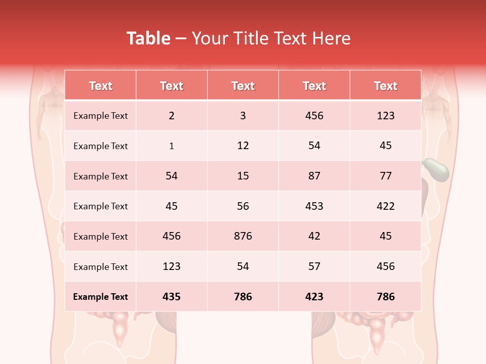 Glands Eye Intestine PowerPoint Template