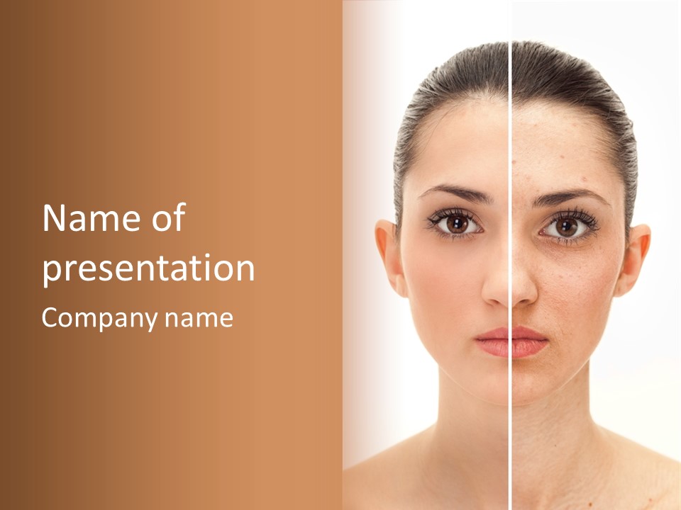 Facial Makeup Image PowerPoint Template