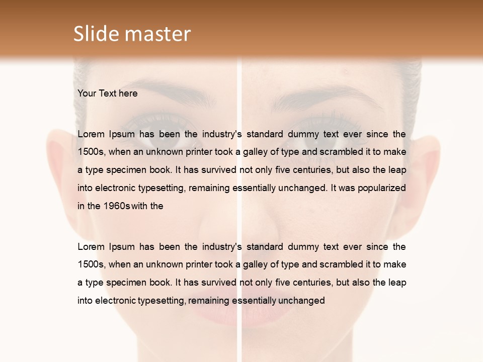 Facial Makeup Image PowerPoint Template