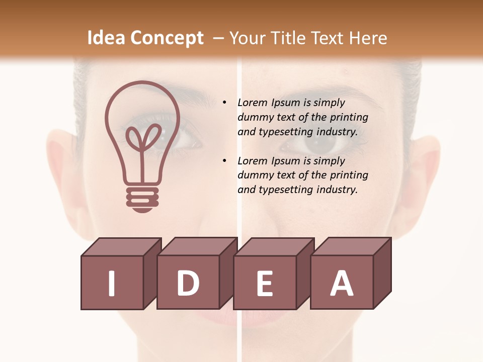 Facial Makeup Image PowerPoint Template