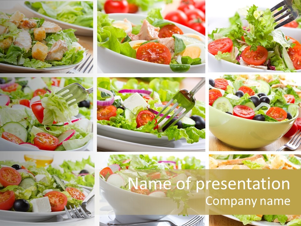 Vegetable Vegetarian Caesar PowerPoint Template