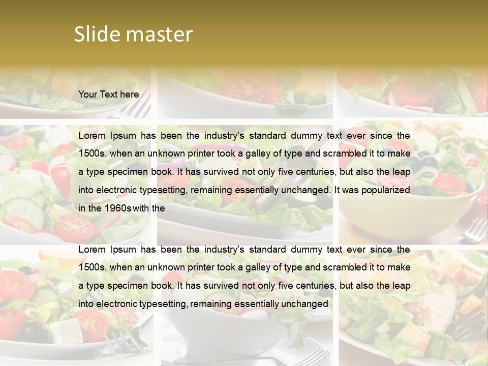 Vegetable Vegetarian Caesar PowerPoint Template