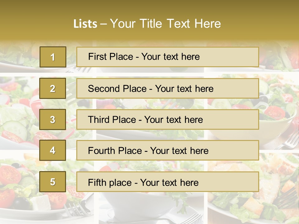 Vegetable Vegetarian Caesar PowerPoint Template