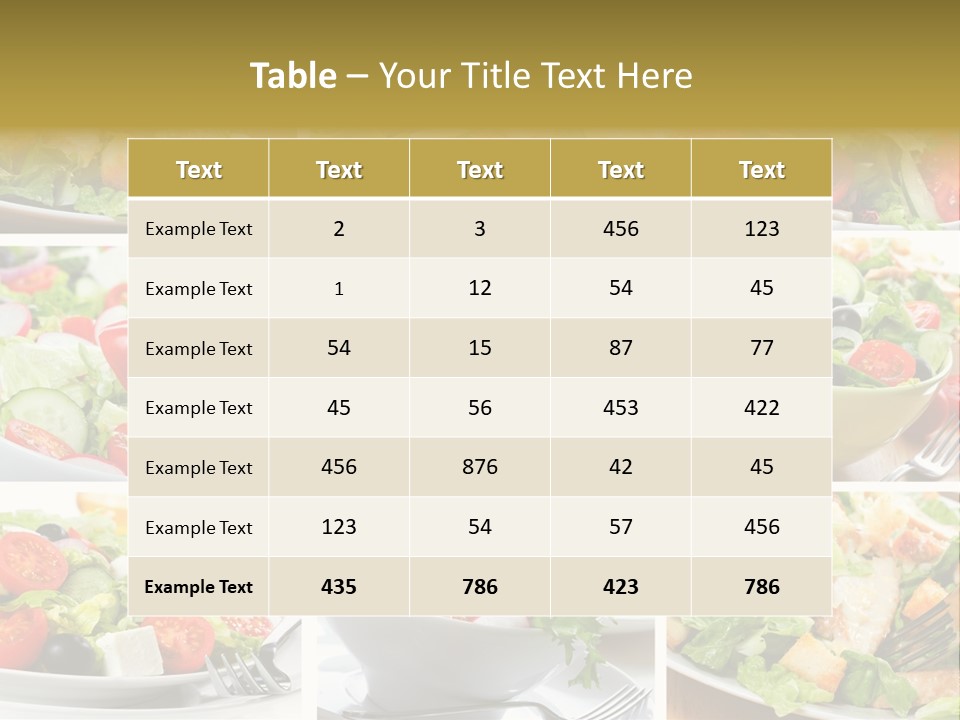 Vegetable Vegetarian Caesar PowerPoint Template