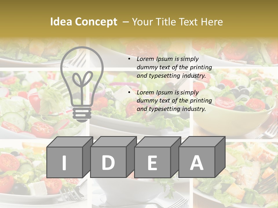 Vegetable Vegetarian Caesar PowerPoint Template