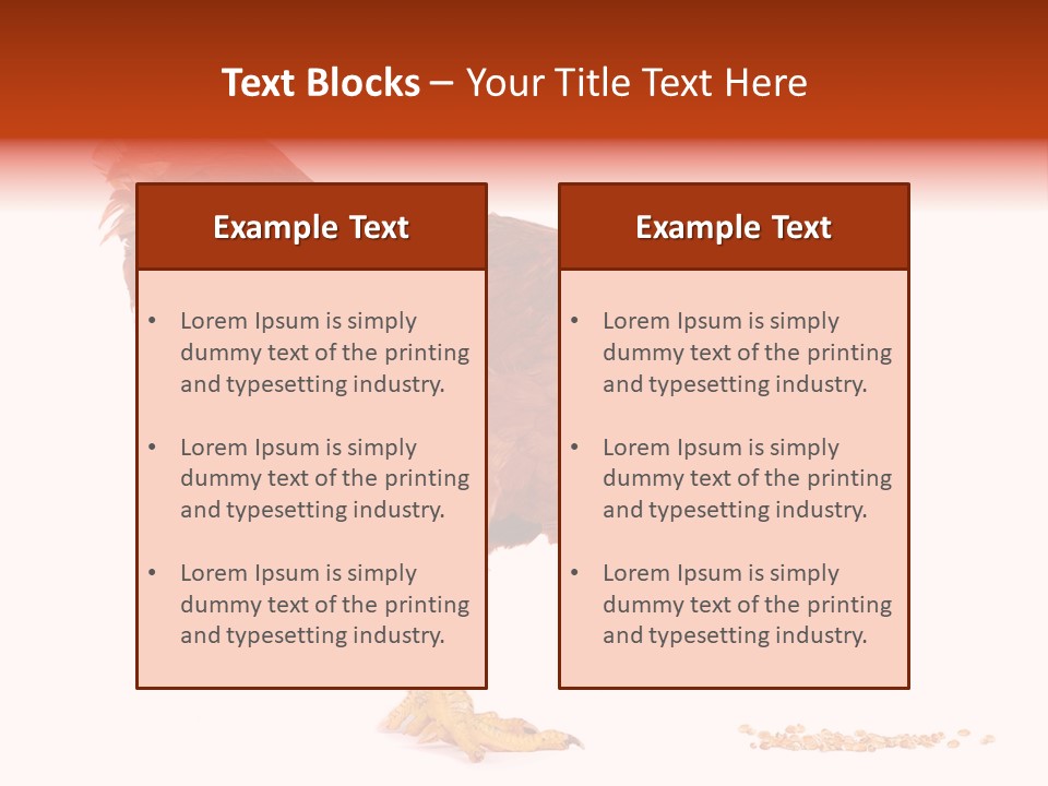 Chicken Bird Wheat PowerPoint Template