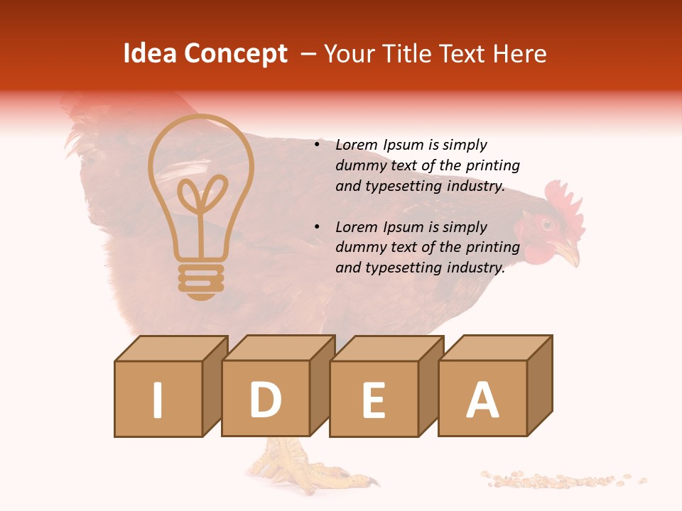 Chicken Bird Wheat PowerPoint Template