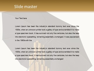 Umbrella Coins Conceptual PowerPoint Template