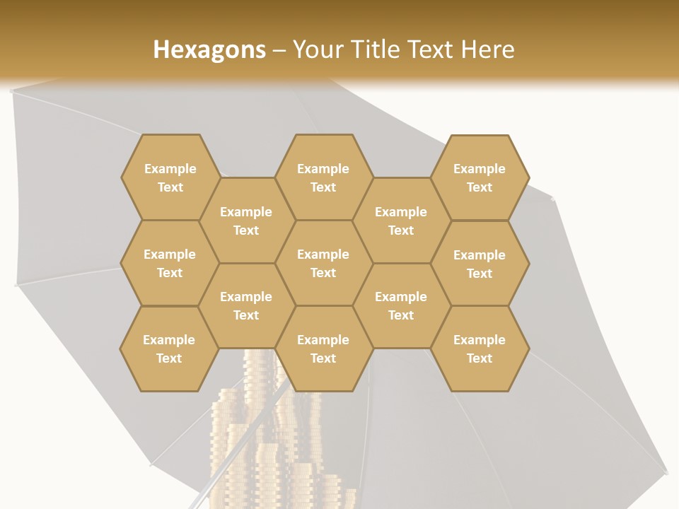 Umbrella Coins Conceptual PowerPoint Template