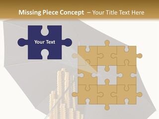 Umbrella Coins Conceptual PowerPoint Template