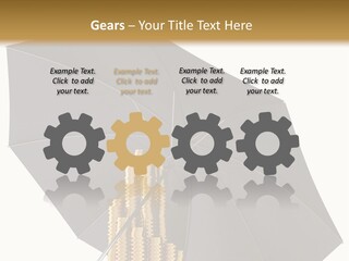 Umbrella Coins Conceptual PowerPoint Template