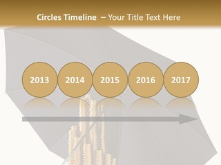 Umbrella Coins Conceptual PowerPoint Template