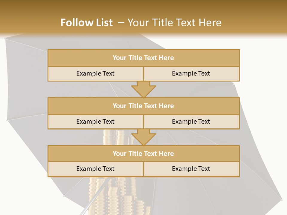 Umbrella Coins Conceptual PowerPoint Template