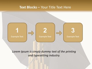 Umbrella Coins Conceptual PowerPoint Template