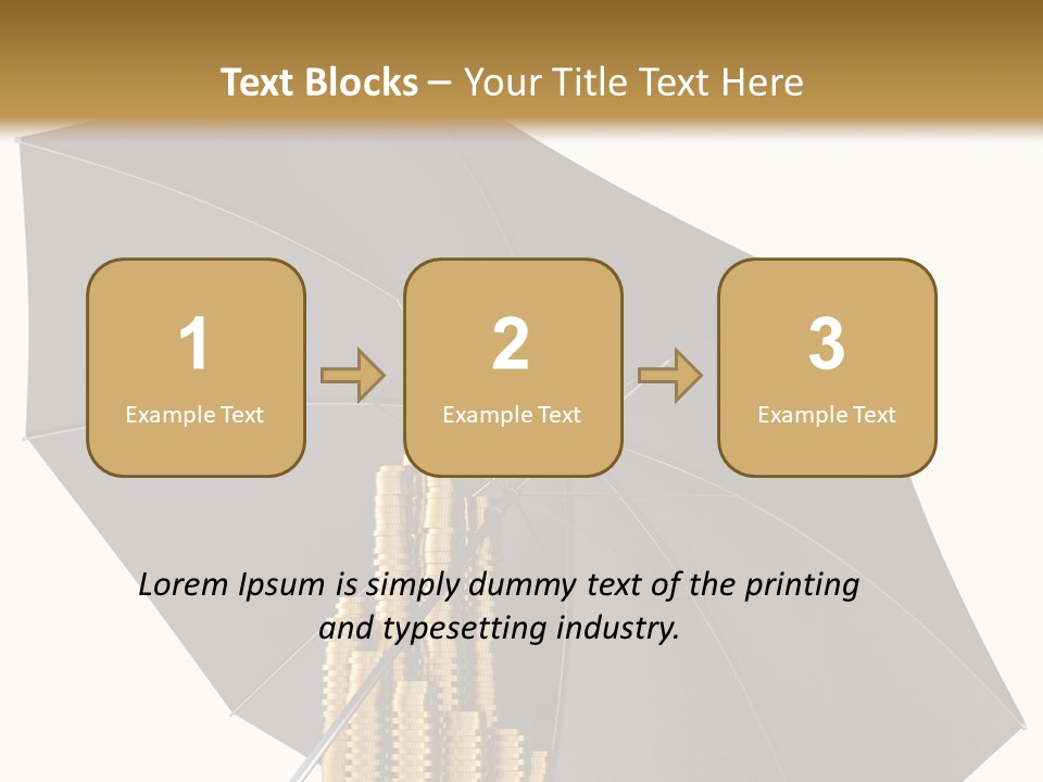Umbrella Coins Conceptual PowerPoint Template