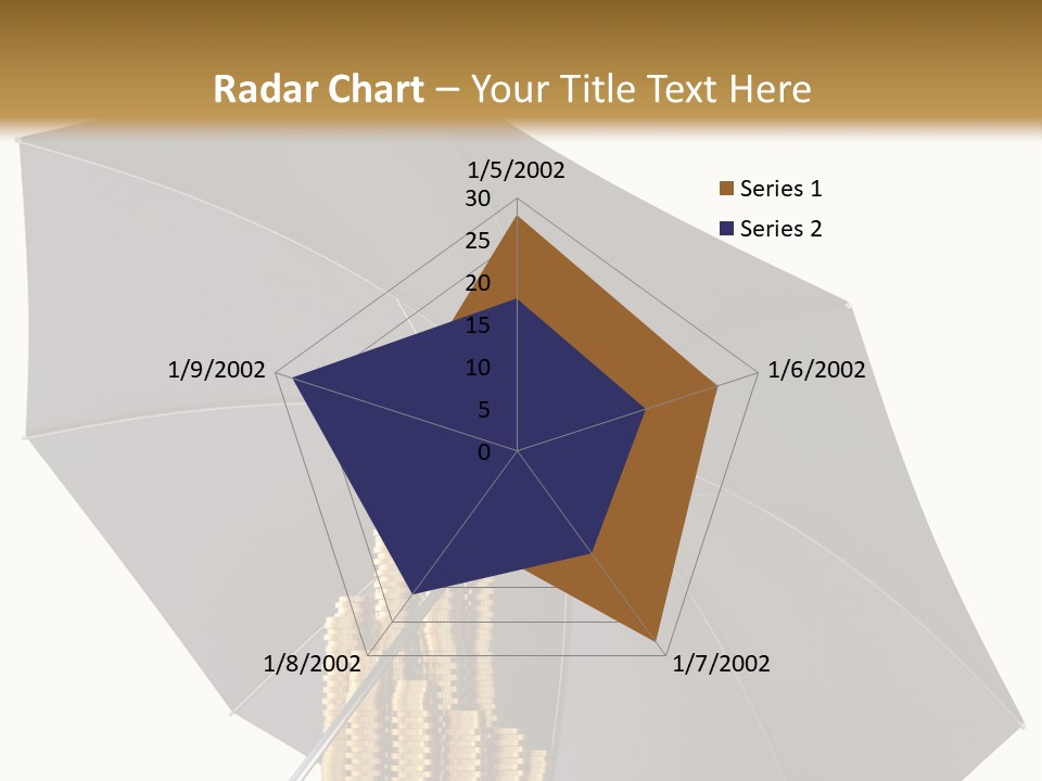 Umbrella Coins Conceptual PowerPoint Template