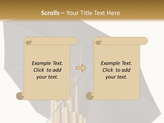 Umbrella Coins Conceptual PowerPoint Template