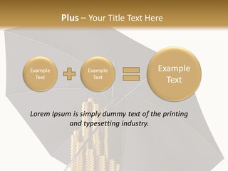 Umbrella Coins Conceptual PowerPoint Template