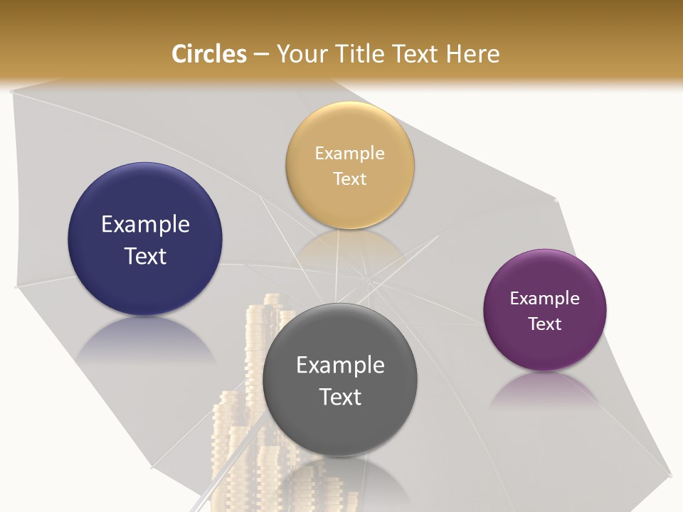 Umbrella Coins Conceptual PowerPoint Template