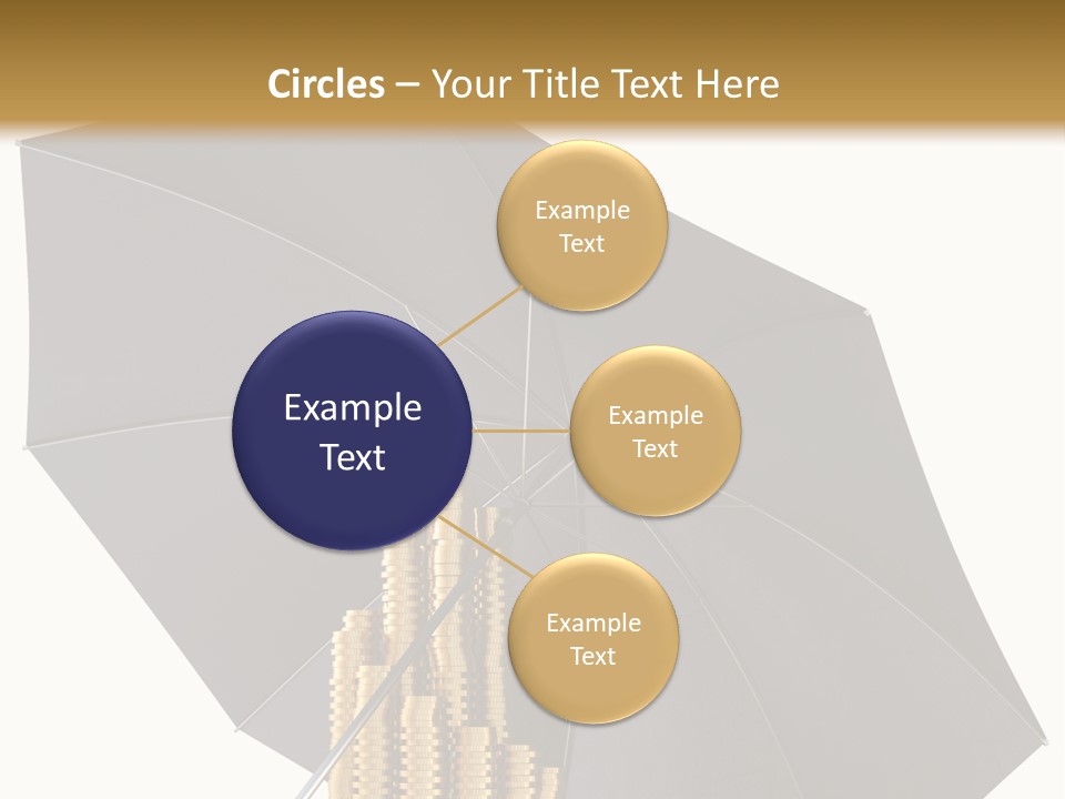 Umbrella Coins Conceptual PowerPoint Template