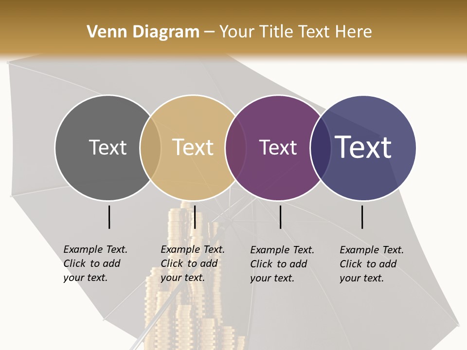 Umbrella Coins Conceptual PowerPoint Template
