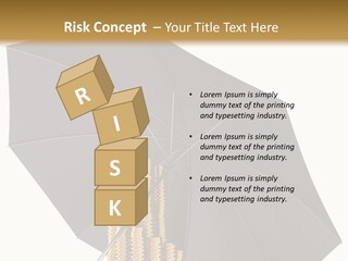 Umbrella Coins Conceptual PowerPoint Template