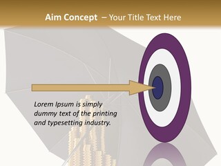 Umbrella Coins Conceptual PowerPoint Template