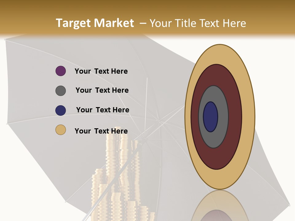 Umbrella Coins Conceptual PowerPoint Template