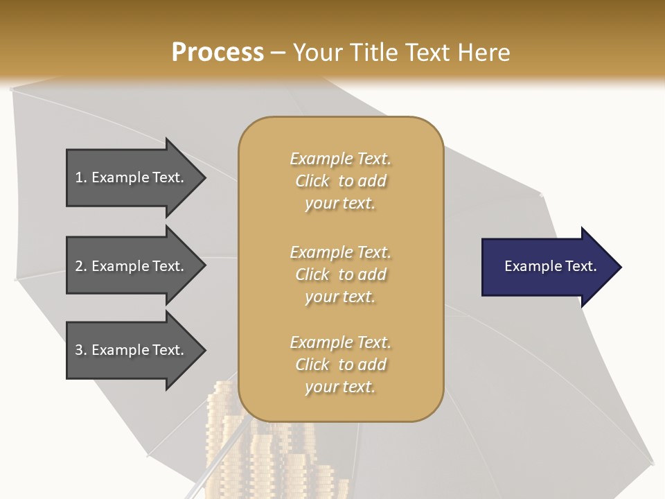 Umbrella Coins Conceptual PowerPoint Template