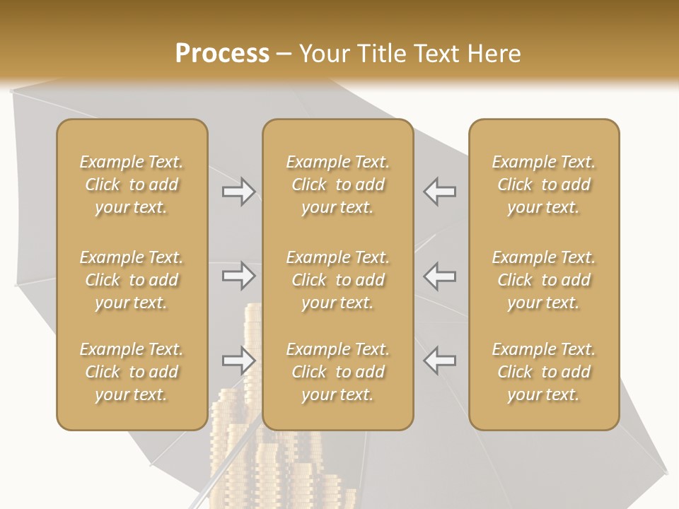 Umbrella Coins Conceptual PowerPoint Template