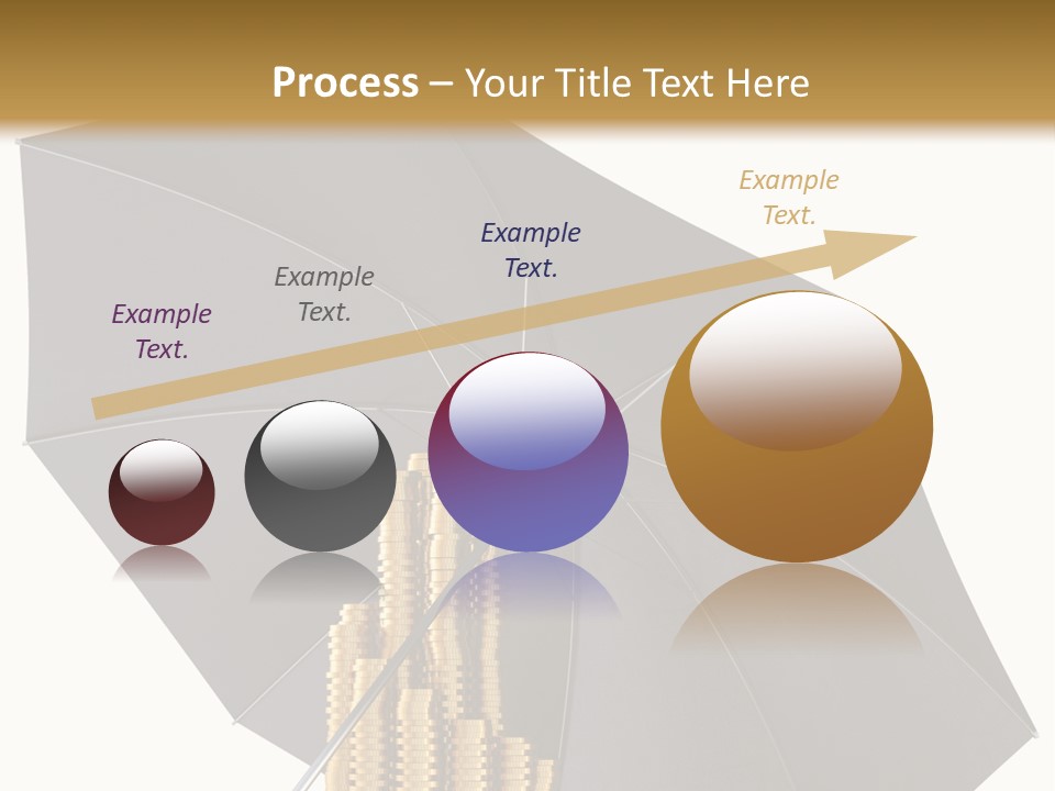 Umbrella Coins Conceptual PowerPoint Template