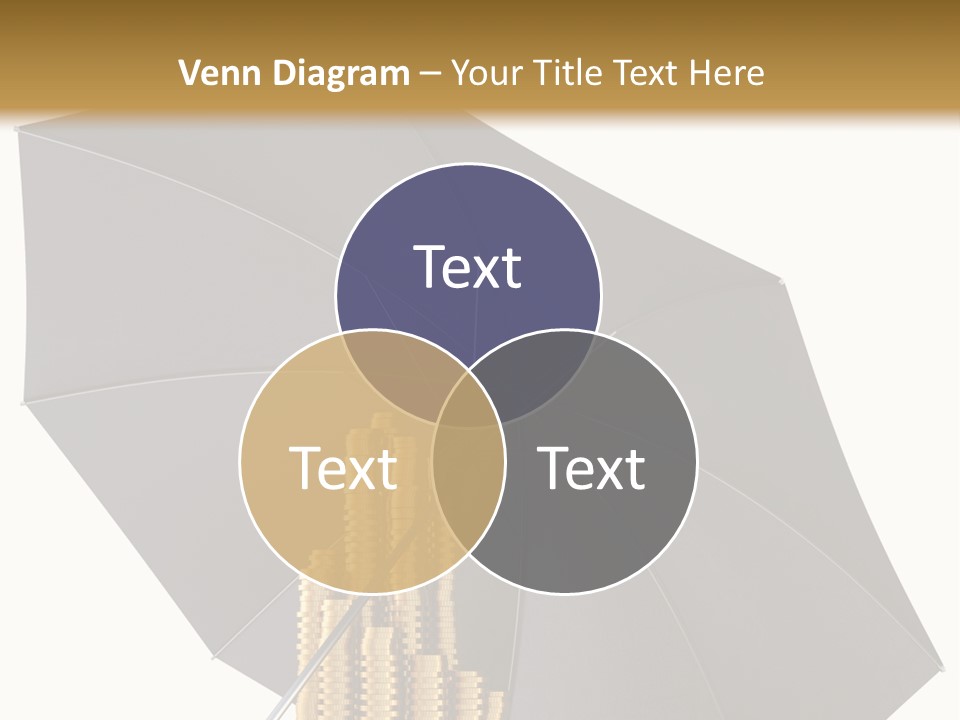 Umbrella Coins Conceptual PowerPoint Template