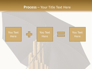 Umbrella Coins Conceptual PowerPoint Template