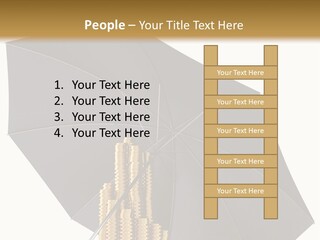 Umbrella Coins Conceptual PowerPoint Template