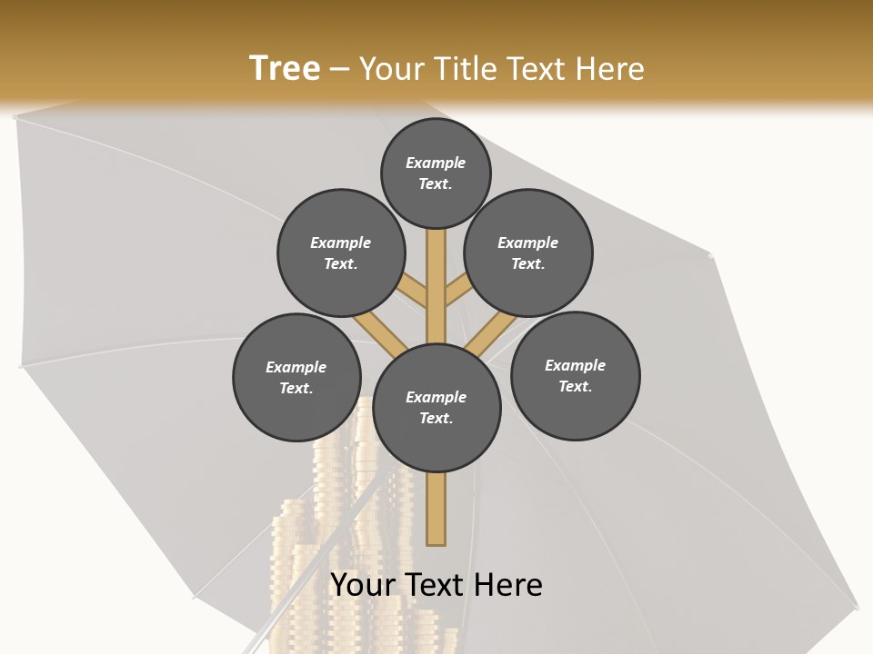 Umbrella Coins Conceptual PowerPoint Template