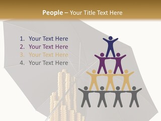 Umbrella Coins Conceptual PowerPoint Template