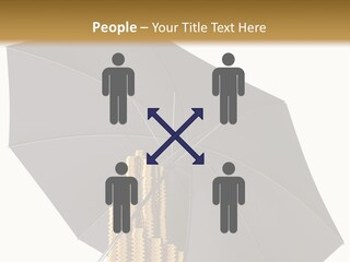 Umbrella Coins Conceptual PowerPoint Template