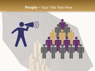 Umbrella Coins Conceptual PowerPoint Template